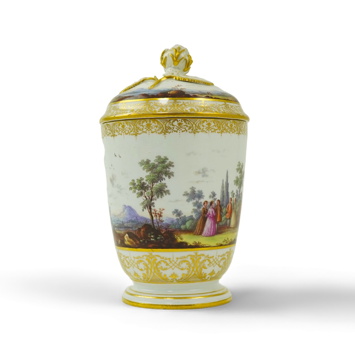 A Meissen vase and cover, 19th century